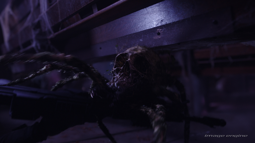 S T I L L S - See how the horror takes shape with our VFX before/after stills for #TheGorge, featuring Skullspiders and Hollowmen in all their twisted glory. 🕷️ 

#CreatureDesign #VisualEffects #VFXstudio