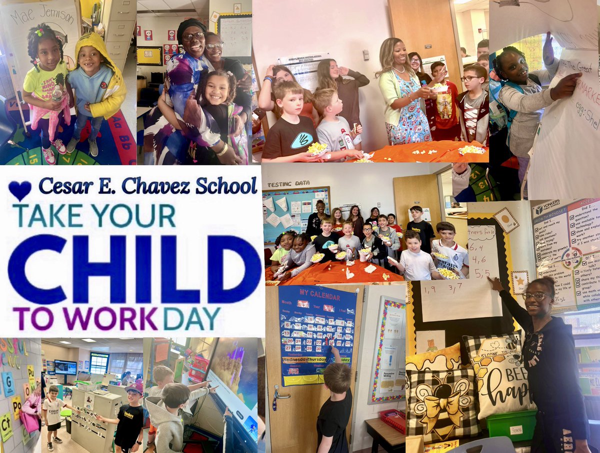 Cesar E. Chavez School Take Your Child to Work FUN Day!  

Our young visitors took an active role in teaching and learning, making the day truly special 🤗. They enjoyed a yummy Popcorn and Ice Cream Party with Principal Delany! YUMMMMMY!!! <a href="/YonkersSchools/">Yonkers Public Schools</a>