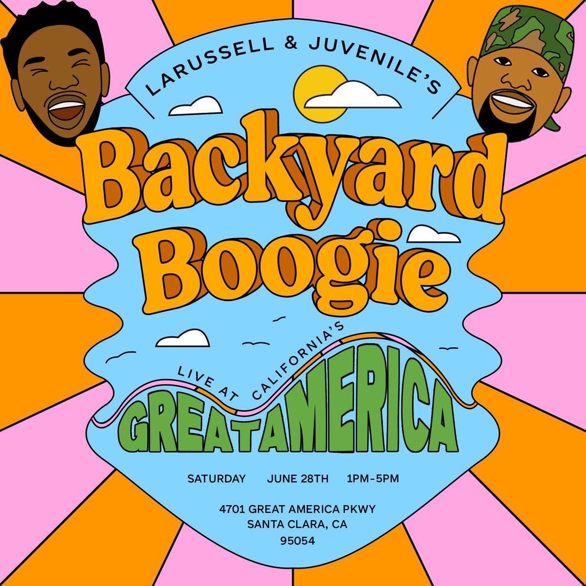 106KMEL's tweet image. Come through to #LaRussell and #Juvenile’s Backyard Boogie 🙌 happening June 28th at California’s Great America.

We got a chance for you to win 2 tickets at 8:45a, 11:10a, 2:10p, 4:10p AND 6 o’clock drop! Tickets are on sale now at whatstba.com.