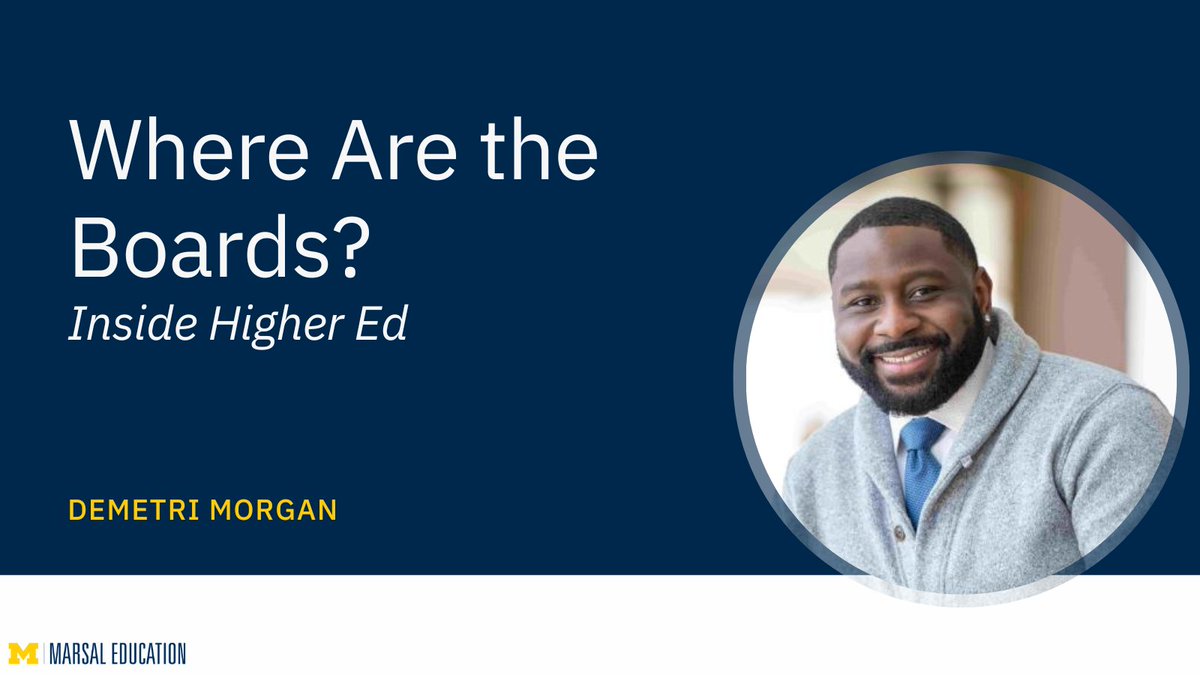 U-M Marsal Family School of Education (@umicheducation) on Twitter photo In an <a href="/insidehighered/">Inside Higher Ed</a> op-ed, Marsal School Associate Professor Demetri Morgan, alongside <a href="/UCRSOE/">UC Riverside School of Education</a> Associate Professor and Associate Dean of Strategic Initiatives Raquel M. Rall, urged university boards to protect institutional independence. myumi.ch/rA8rJ In an <a href="/insidehighered/">Inside Higher Ed</a> op-ed, Marsal School Associate Professor Demetri Morgan, alongside <a href="/UCRSOE/">UC Riverside School of Education</a> Associate Professor and Associate Dean of Strategic Initiatives Raquel M. Rall, urged university boards to protect institutional independence. myumi.ch/rA8rJ
