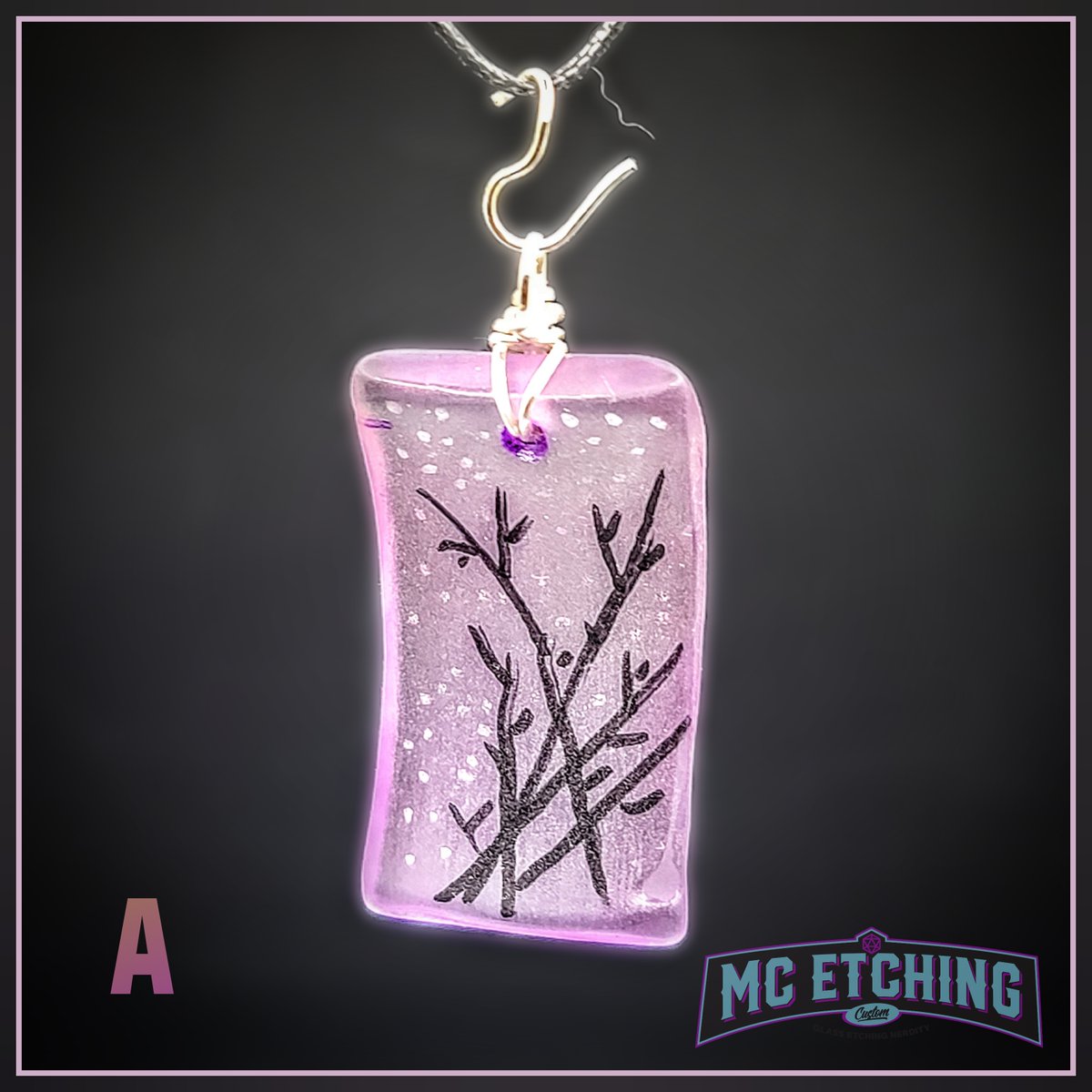 MC_Etching's tweet photo. Finished a couple of new pendants today. Almost all of my jewelry glass is sourced from doing community clean up walks in my town.
 Cut and ground to shap. Tumbled for 7 days and hand inked.  https://t.co/8w2xHjQWvv https://t.co/S0I7H7lzaE