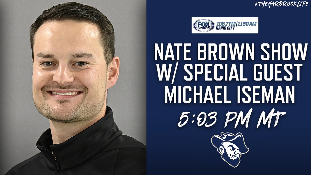 South Dakota Mines Men's Basketball (@hardrockermbb) on Twitter photo Hear from our new head coach on the Nate Brown Show (<a href="/NateBrownShow/">The Nate Brown Show</a>) at 5:03 p.m. MT! Tune in on Fox Sports Radio in Rapid City or Sioux Falls. Links below.
📻 (Rapid City): 106.7 FM/1150 AM
📻 (Sioux Falls): 98.1 FM/1230 AM
💻: tinyurl.com/26yyfy6y Hear from our new head coach on the Nate Brown Show (<a href="/NateBrownShow/">The Nate Brown Show</a>) at 5:03 p.m. MT! Tune in on Fox Sports Radio in Rapid City or Sioux Falls. Links below.
📻 (Rapid City): 106.7 FM/1150 AM
📻 (Sioux Falls): 98.1 FM/1230 AM
💻: tinyurl.com/26yyfy6y