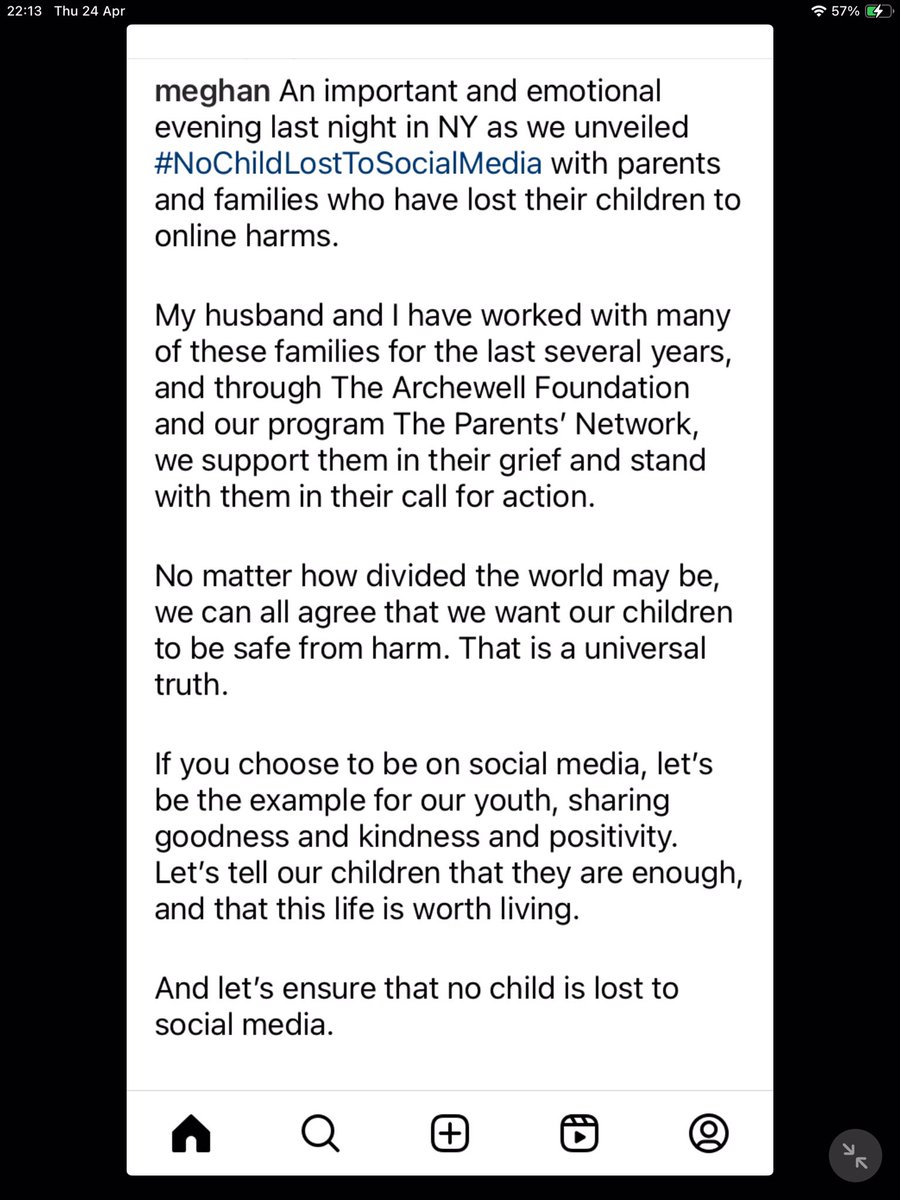 LovernGee's tweet photo. From Meghan’s IG page

The Lost Screen Memorial unveiled by The Archewell Foundation in NYC 

Prince Harry and Meghan have worked for several years with families who have lost their children to online harm through The Parents Network 

#ArchewellFoundation 
#PrinceHarryandMeghan https://t.co/e8vdc5noal