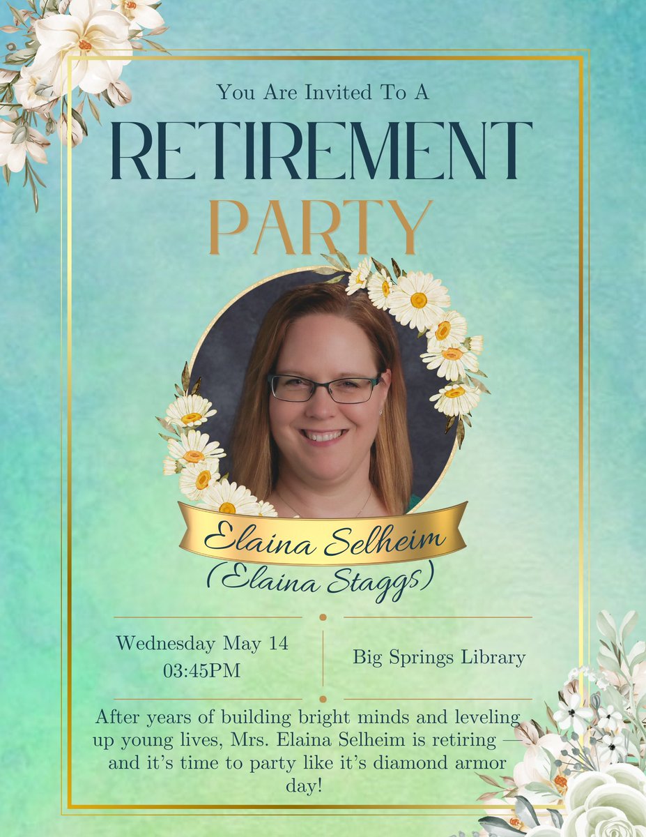 BSE PTA (@bse_pta) on Twitter photo For those that know her… <a href="/ElainaSelheim/">Elaina Selheim, M.Ed.</a>, also known as Elaina Staggs, is hanging up her hat this year. She would love to see some familiar faces! #risdbetheone <a href="/Principal_MrB/">Grant Bortnem</a> <a href="/ManinaBonnie/">Bonnie Altimore, M. Ed.</a> <a href="/Brian_Eisele_/">Brian Eisele</a> <a href="/PrincipalDawes/">Vince Dawes</a> <a href="/billgattus/">Bill Gattus</a> For those that know her… <a href="/ElainaSelheim/">Elaina Selheim, M.Ed.</a>, also known as Elaina Staggs, is hanging up her hat this year. She would love to see some familiar faces! #risdbetheone <a href="/Principal_MrB/">Grant Bortnem</a> <a href="/ManinaBonnie/">Bonnie Altimore, M. Ed.</a> <a href="/Brian_Eisele_/">Brian Eisele</a> <a href="/PrincipalDawes/">Vince Dawes</a> <a href="/billgattus/">Bill Gattus</a>