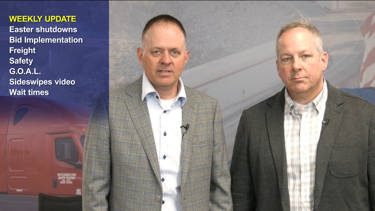Tim and Erick share news on freight, re-balancing networks, severe weather safety and more in this week's update. youtu.be/sHvSxOuFKbE
#trucking #trucker #supplychain