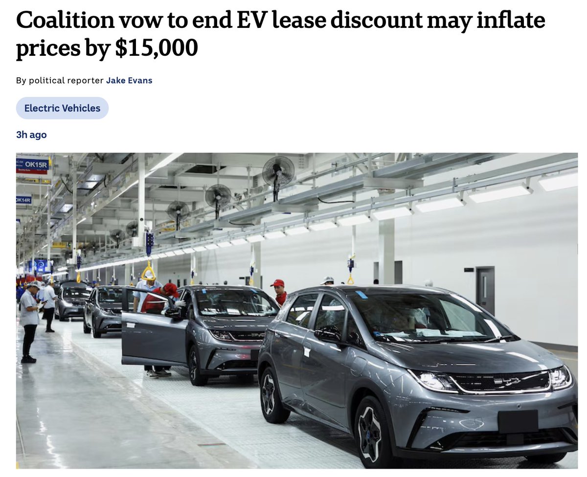 Only Peter Dutton and the Liberals could look at the climate crisis and decide the solution is to make gas guzzling American utes cheaper and EVs more expensive.

It’s like they sat down and asked: “What’s the worst idea we can think of?” Then doubled it. #auspol