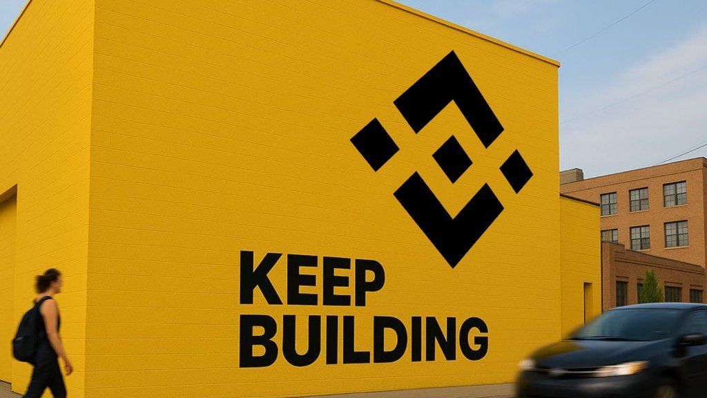 binance's tweet photo. Binance wall yelling at me to hustle. https://t.co/U3mqCkolxP