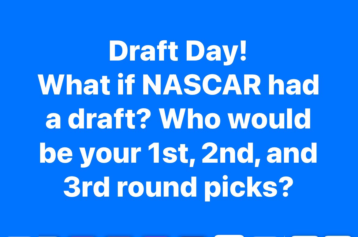 deezlugnutz's tweet image. Let’s have fun with this! 

One pick from Xfinity or Trucks to move up to Cup.

Other 2 picks from any other form of racing to move to Cup. 

Who is on your radar?

#draftnight #draftday2025 #NASCAR #FirstRoundPick #NFLDraft #BuildingTheFuture #DraftDay