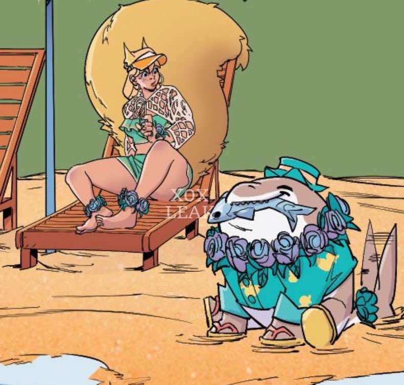 X0X_LEAK's tweet photo. Squirrel girl and Jeff Summer Gala outfits.
does the sand she stepped in taste good?