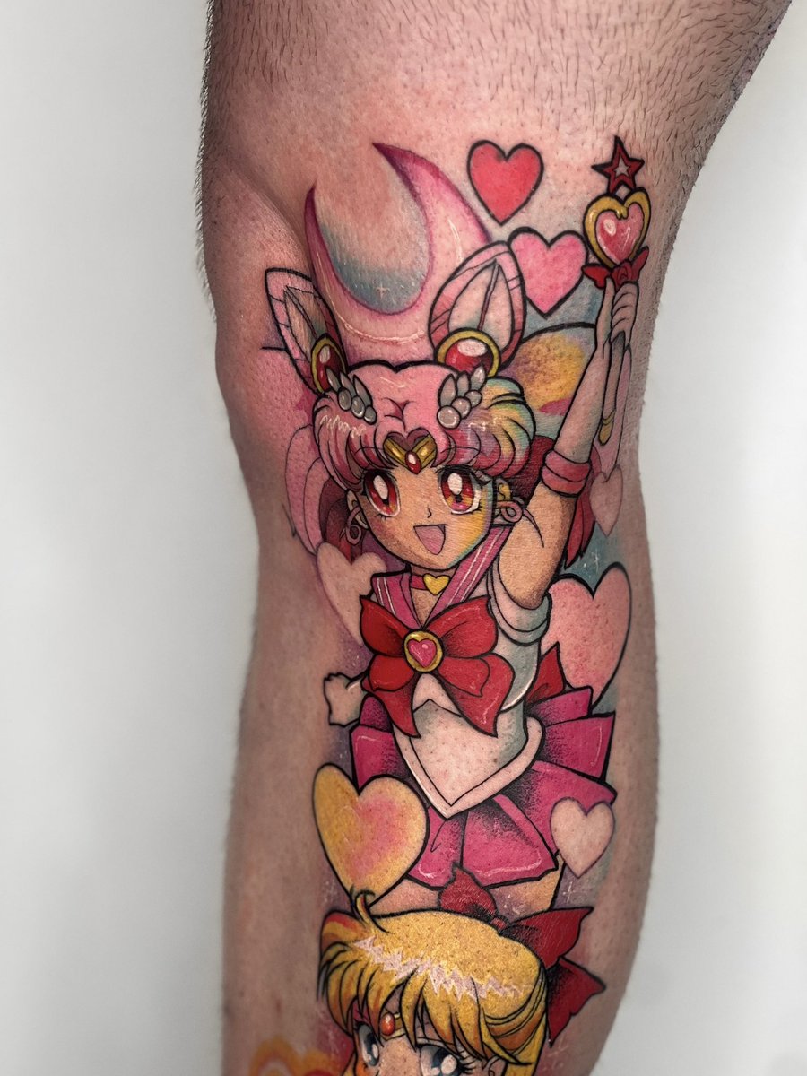 Slowly chipping away at this sailor moon sleeve ⭐️💗