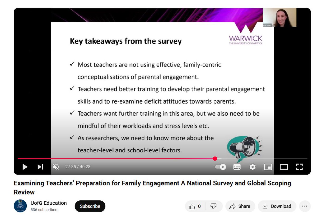 If you missed our rich webinar with Cat Jones <a href="/MissJonesEd/">Cat Jones</a> on teacher preparedness for parent engagement, the video recording is available now on
<a href="/UofGEducation/">School of Education</a> YouTube channel youtu.be/Tq93xYvhmT8