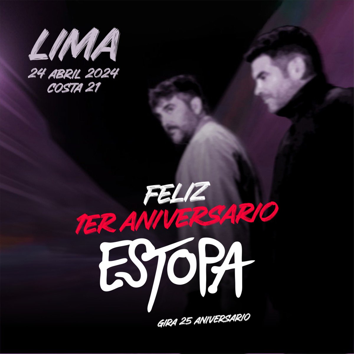 ‼️ Hoy no es un día cualquiera, hoy se cumple un año del concierto de <a href="/estopaoficial/">Estopa</a> en Lima 🇵🇪