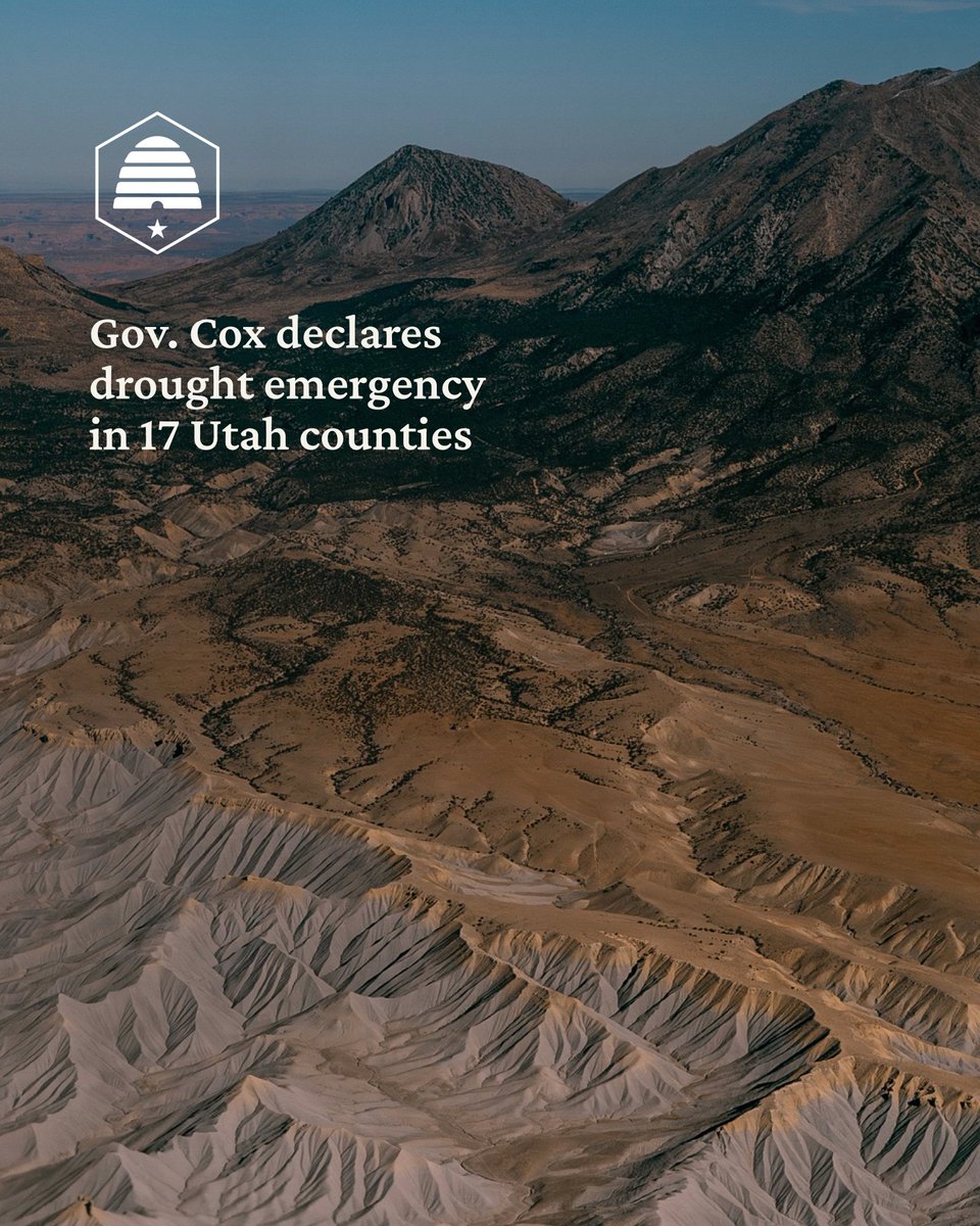 We’re seeing concerning drought conditions across much of the state, especially in southern Utah. Today, I issued a drought emergency declaration for 17 counties to help us prepare and respond. Our snowpack in some areas was far below normal, and streamflow forecasts remain low.
