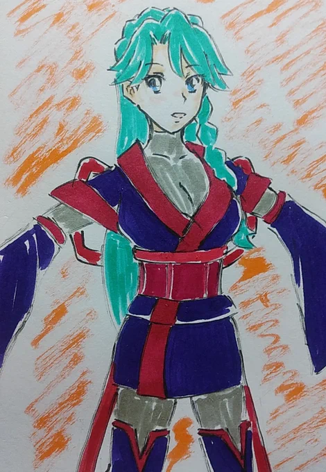 #ゴープリ10周年なので海藤みなみさん3733枚描いてお祝い(396)396(ザクロ)枚目なのでザクロさん衣装。 