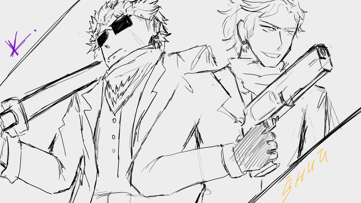 1337Xander's tweet photo. @KeithBrando420 @shuuluminaDB vergil and dante from the hit game devil beater trust trust https://t.co/9dtv8E07Yf