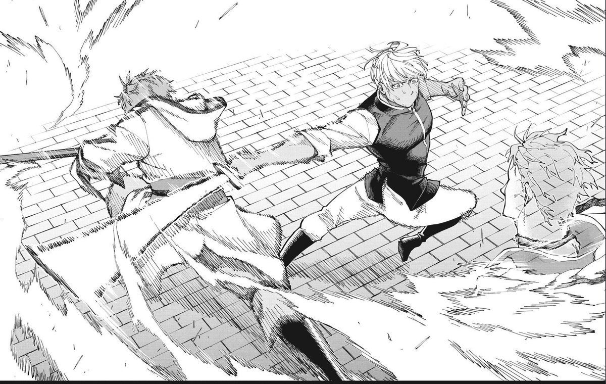 ZQuago_'s tweet photo. My last read was actually this one. 

The anime made it look like some generic isekai but the manga honestly blew my expectations out of the water. The illustrations definitely look like something that would take a month to come out. https://t.co/jcMs4i2vr8
