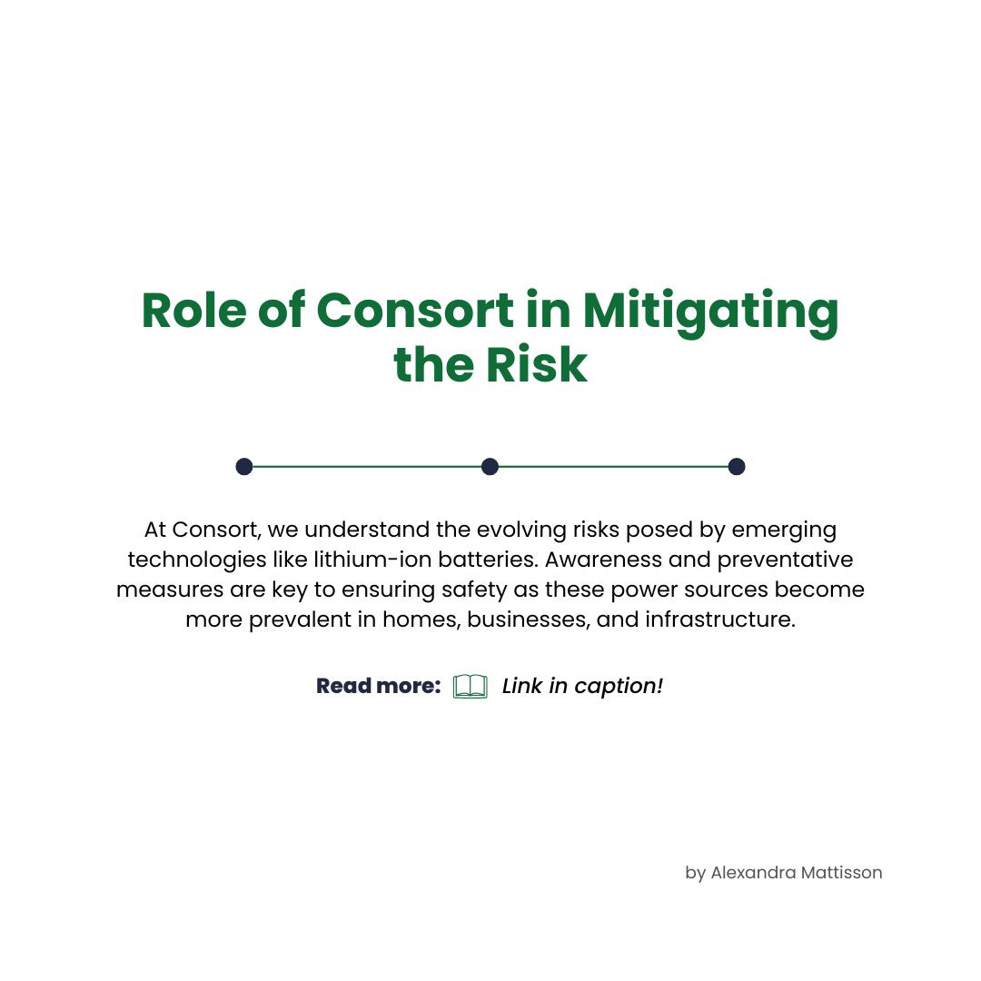 𝗥𝗼𝗹𝗲 𝗼𝗳 𝗖𝗼𝗻𝘀𝗼𝗿𝘁 𝗶𝗻 𝗠𝗶𝘁𝗶𝗴𝗮𝘁𝗶𝗻𝗴 𝘁𝗵𝗲 𝗥𝗶𝘀𝗸

𝗥𝗲𝗮𝗱 𝗺𝗼𝗿𝗲 📖 : consort.co.za/lithium-ion-ba…

#TrustedEngineeringInsurance #Consort #Power #Convenience #Risk #BatterySafety #LithiumIonRisks #FirePrevention #MitigatingRisks