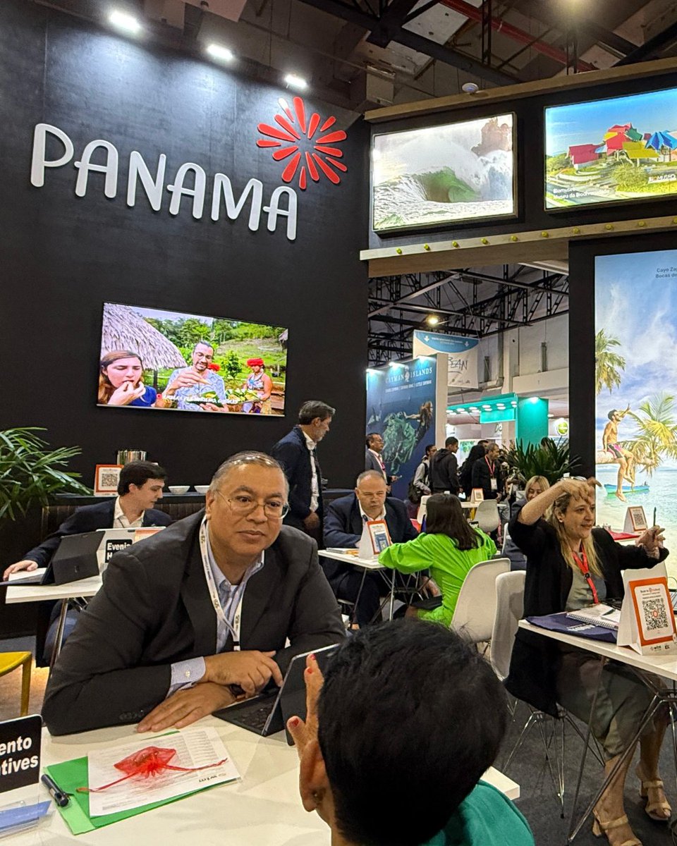 promtur_panama's tweet image. 🇧🇷 El mercado brasileño recibió con entusiasmo la oferta de Panamá en #WTMLatam2025.
🌎 Con 572 citas de negocios, @ATP_panama, PROMTUR y 16 proveedores turísticos locales seguimos construyendo alianzas estratégicas y conectando al mundo con nuestro #destino auténtico y diverso.