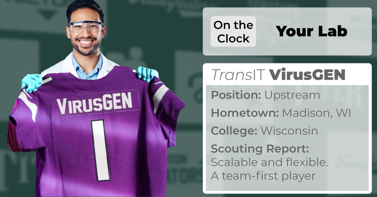 The pick is in... TransIT-VirusGEN is the first choice in scaling your drug asset!
Like a franchise QB, a great transfection reagent knows how to deliver.
Watch our webinar to learn how to set your franchise up for a championship run.
mirusbio.com/avoiding-aav-s…
