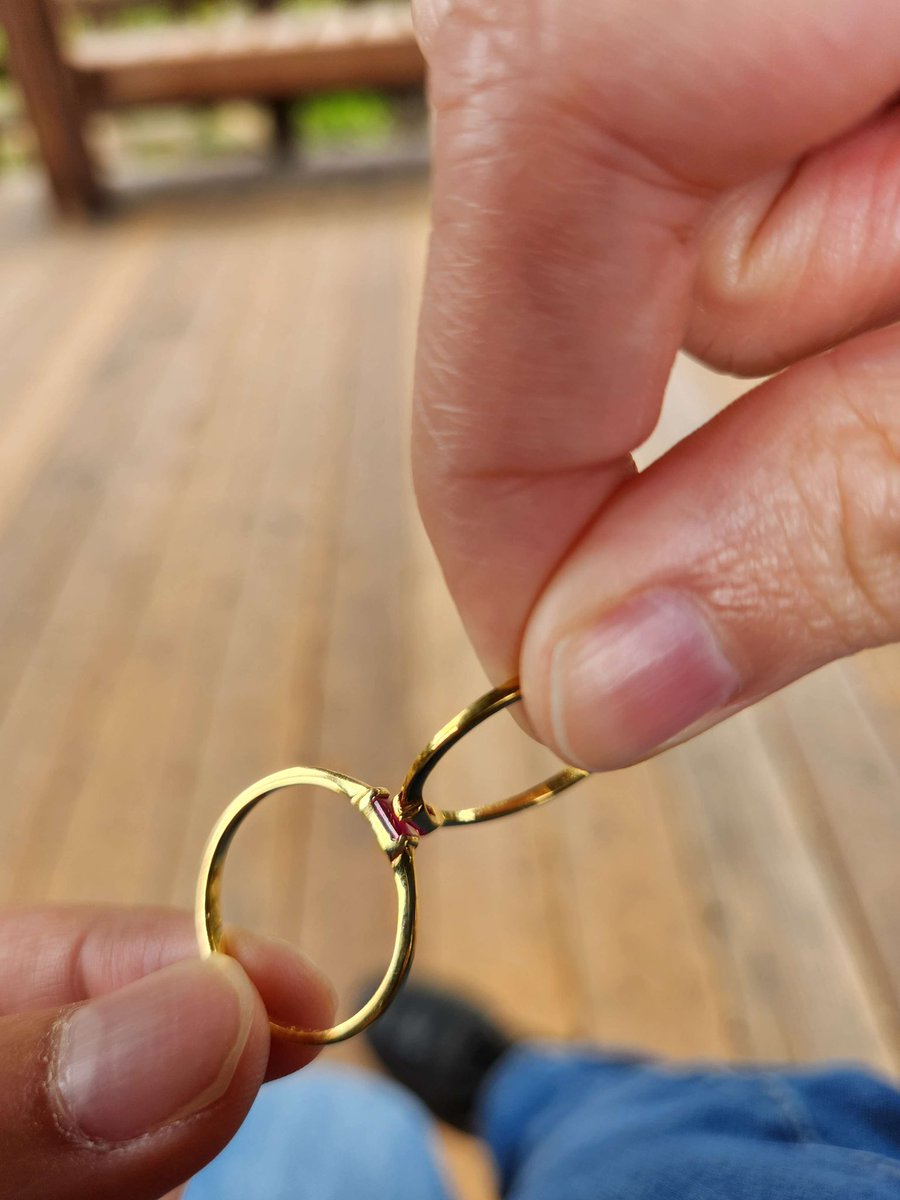 GOT PROPOSED !!! First thing I did is to make the rings kiss (scissor)