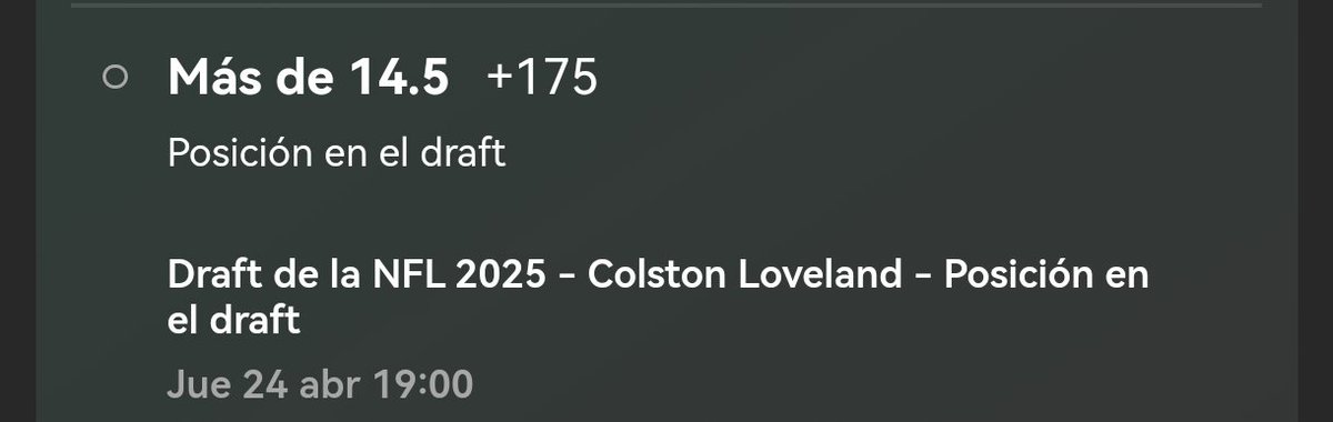 PicksLombardi's tweet photo. Les comparto gratis las apuestas de mi grupo... Cabe destacar que vale la pena ir muy fuerte con esas jugadas momio negativo.
Adicional me gusta el over 1.5 safeties seleccionados en 1ra Rlronda pero es un -230 y ya es ratonear mucho.
Feliz día de Draft! 🏈 https://t.co/npByqd47l7