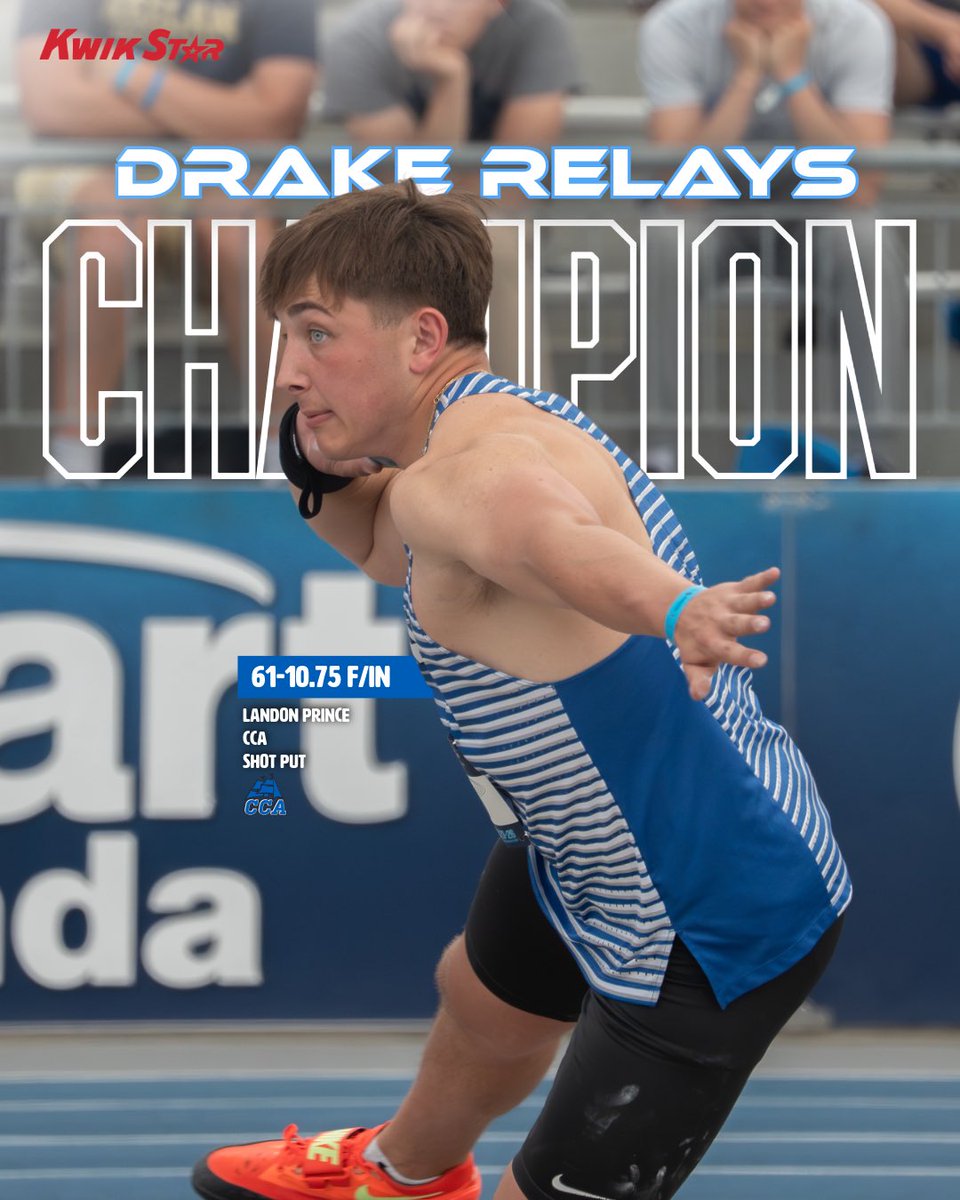 🚨𝗗𝗥𝗔𝗞𝗘 𝗥𝗘𝗟𝗔𝗬𝗦 𝗦𝗛𝗢𝗧 𝗣𝗨𝗧 𝗖𝗛𝗔𝗠𝗣𝗜𝗢𝗡🚨

LANDON PRINCE TAKES HOME THE DRAKE RELAYS SHOT PUT CHAMPIONSHIP 🔥

#iahstrk Davin Bakerink