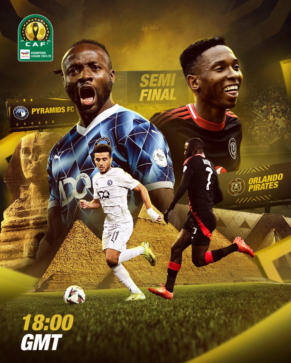 TotalEnergies CAFCL & CAFCC ๐ (@cafclcc) on Twitter photo Pyramids FC vs. Orlando Pirates. ๐
Who will rise to the occasion and claim their spot in the final? ๐ฅ
#TotalEnergiesCAFCL Pyramids FC vs. Orlando Pirates. ๐
Who will rise to the occasion and claim their spot in the final? ๐ฅ
#TotalEnergiesCAFCL
