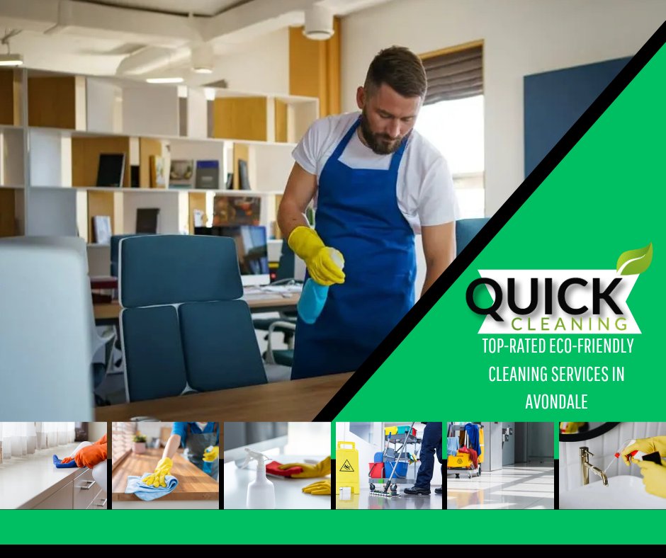 QuickCleaningCh's tweet image. Editar
Looking for cleaning services in Avondale? 🧹  
Quick Cleaning offers eco-friendly cleaning for homes, offices &amp;amp; Airbnb.  
✅ Trained staff  
✅ Flexible scheduling  
✅ Trusted results  
Book now quickcleanchicago.com/cleaning-servi…

#CleaningServicesAvondale #EcoFriendlyCleaning