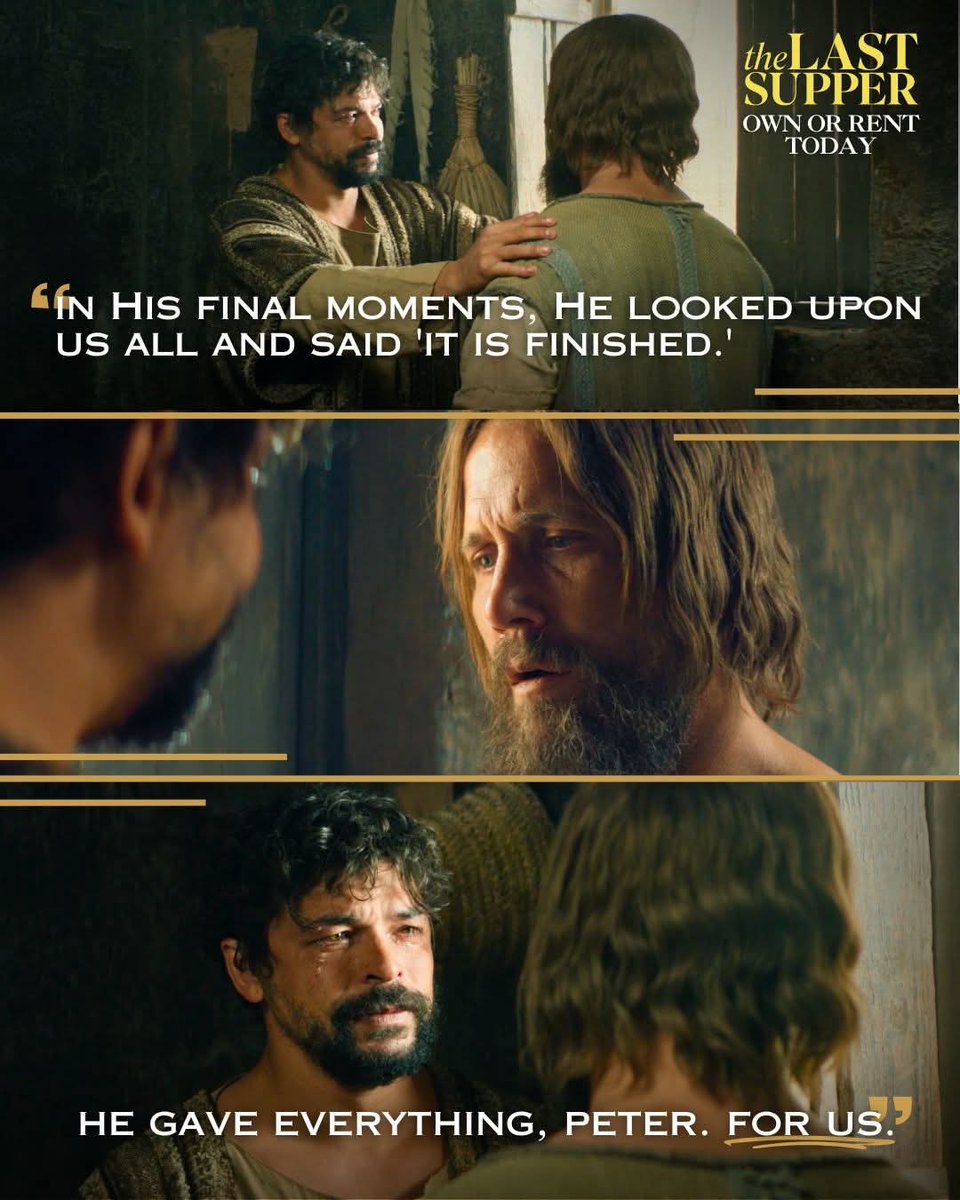 Easter isn’t over — it’s alive in us every day! Let us remember the weight of Jesus' sacrifice and embrace His grace forevermore!

Don't miss your chance to OWN or RENT "The Last Supper," God's powerful story for mankind, brought to life: thelastsupper.movie/watch-at-home/