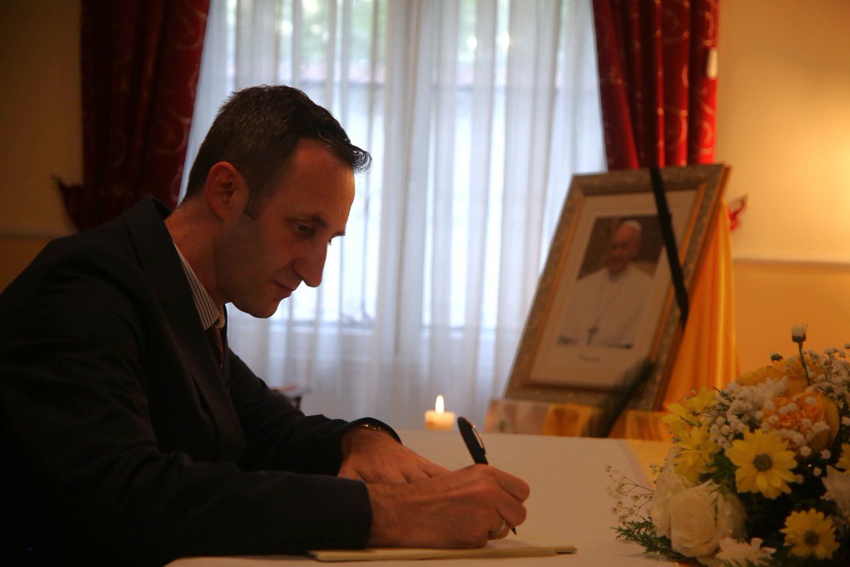 Genti Kruja (@gentikruja) on Twitter photo Today, on behalf of <a href="/RfPEurope/">Religions for Peace Europe</a> & <a href="/KNFSH2007/">Këshilli Ndërfetar i Shqipërisë-IRCA-RfP Albania</a>, we expressed our condolences for the passing of Pope Francis.
He was a powerful voice for peace, justice, and interfaith unity.
#PopeFrancis #rfp #Condolences #Peace #InterfaithDialogue #IRCA Today, on behalf of <a href="/RfPEurope/">Religions for Peace Europe</a> & <a href="/KNFSH2007/">Këshilli Ndërfetar i Shqipërisë-IRCA-RfP Albania</a>, we expressed our condolences for the passing of Pope Francis.
He was a powerful voice for peace, justice, and interfaith unity.
#PopeFrancis #rfp #Condolences #Peace #InterfaithDialogue #IRCA