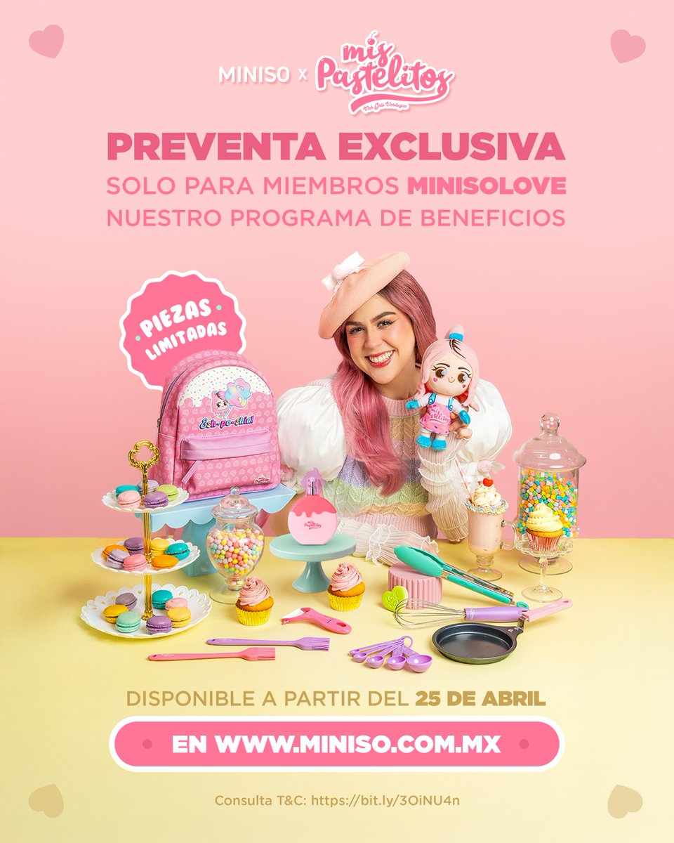 #MinisoxMisPastelitos ¡ya es una realidad! 

Corre a registrarte a MinisoLove 👉 miniso.com.mx/minisolove y sé de los primeros en conseguir los productos más ES-PE-SHIAL ✨🩷

#MinisoMexico
#NoSabíaQueLoNecesitaba