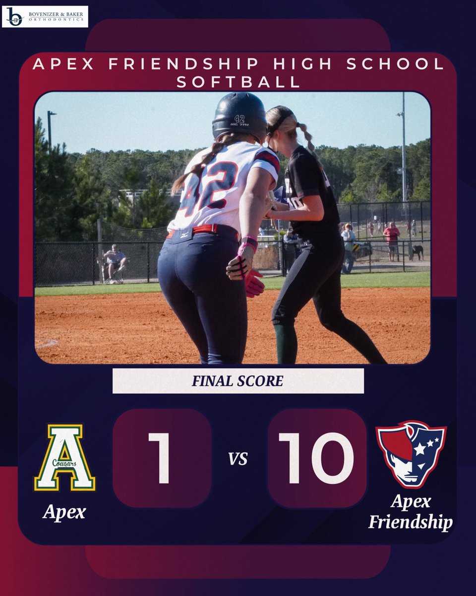 Apex Friendship High School Athletics (@afpatathletics) on Twitter photo <a href="/AFHS_Softball/">AFHS Softball</a> final: Your Pats take down Apex 10-1! Come out and support them tomorrow as they take on Panther Creek! Let’s go Pats! 🥎 <a href="/AFHS_Softball/">AFHS Softball</a> final: Your Pats take down Apex 10-1! Come out and support them tomorrow as they take on Panther Creek! Let’s go Pats! 🥎