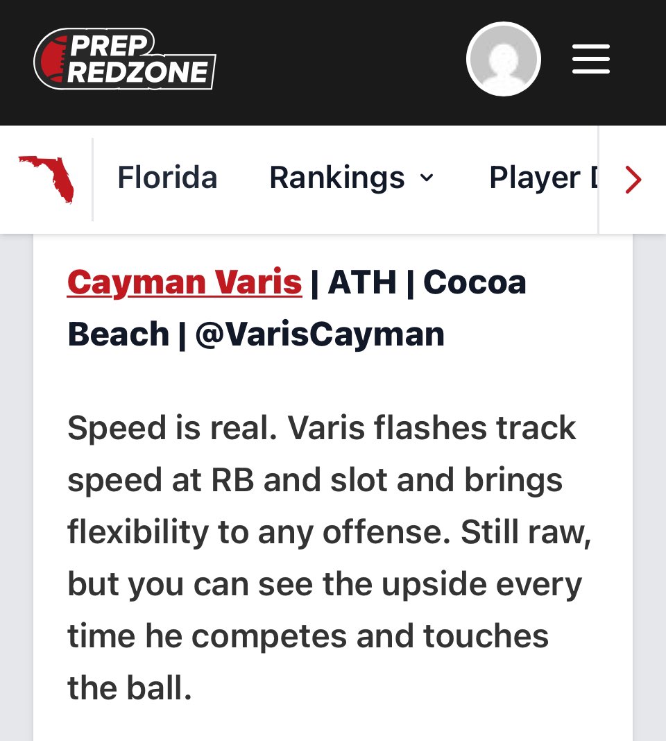 Cayman Varis Dual Sport Athlete (@variscayman) on Twitter photo Thank you <a href="/PrepRedzoneFL/">Prep Redzone Florida</a> for naming me one of the Fast-Rising 2028’s to Watch This Spring! #SpeedKills <a href="/CocoaBeachFB/">Cocoa Beach High Football</a> <a href="/CoachKimmey/">Coach Kimmey</a> <a href="/LawrenceBl83397/">New Blustein Recruiting</a> <a href="/ZybekSports/">Zybek Sports</a> <a href="/On3Recruits/">On3 Recruits</a> <a href="/Rivals/">Rivals</a> <a href="/bighitslive/">BIGHITSLIVE</a> <a href="/MaxPreps/">MaxPreps</a> <a href="/ArmyFB_Recruit/">Army Football Recruiting</a> <a href="/NavyFBrecruit/">Navy Football Recruiting</a> <a href="/recruitbrevard/">Recruit Brevard</a> <a href="/raefsu23/">321 Recruits</a> <a href="/CoachDDixon/">Daryl Dixon</a> Thank you <a href="/PrepRedzoneFL/">Prep Redzone Florida</a> for naming me one of the Fast-Rising 2028’s to Watch This Spring! #SpeedKills <a href="/CocoaBeachFB/">Cocoa Beach High Football</a> <a href="/CoachKimmey/">Coach Kimmey</a> <a href="/LawrenceBl83397/">New Blustein Recruiting</a> <a href="/ZybekSports/">Zybek Sports</a> <a href="/On3Recruits/">On3 Recruits</a> <a href="/Rivals/">Rivals</a> <a href="/bighitslive/">BIGHITSLIVE</a> <a href="/MaxPreps/">MaxPreps</a> <a href="/ArmyFB_Recruit/">Army Football Recruiting</a> <a href="/NavyFBrecruit/">Navy Football Recruiting</a> <a href="/recruitbrevard/">Recruit Brevard</a> <a href="/raefsu23/">321 Recruits</a> <a href="/CoachDDixon/">Daryl Dixon</a>