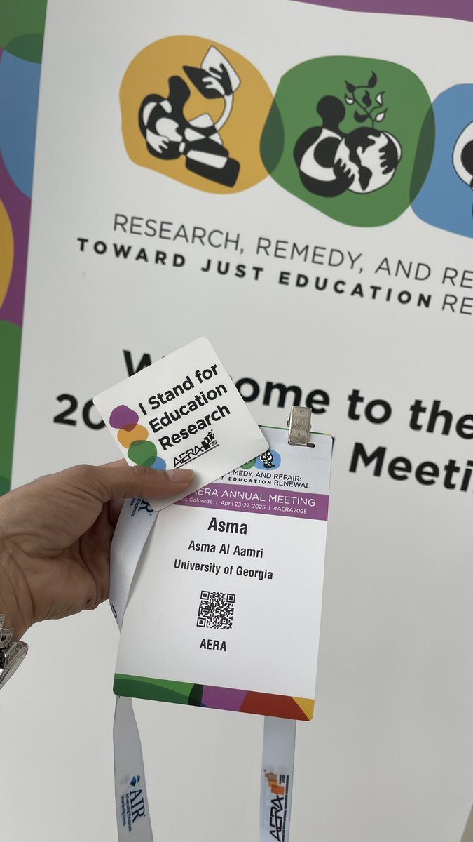UmEiaad's tweet photo. I was honored to participate in AERA 2025 in Denver, Colorado, where I presented my research on Learning Analytics in Higher Education. It was a valuable experience and a great opportunity to connect with inspiring scholars from around the world.
#AERA2025 #LearningAnalytics https://t.co/dzS4HJX4SI