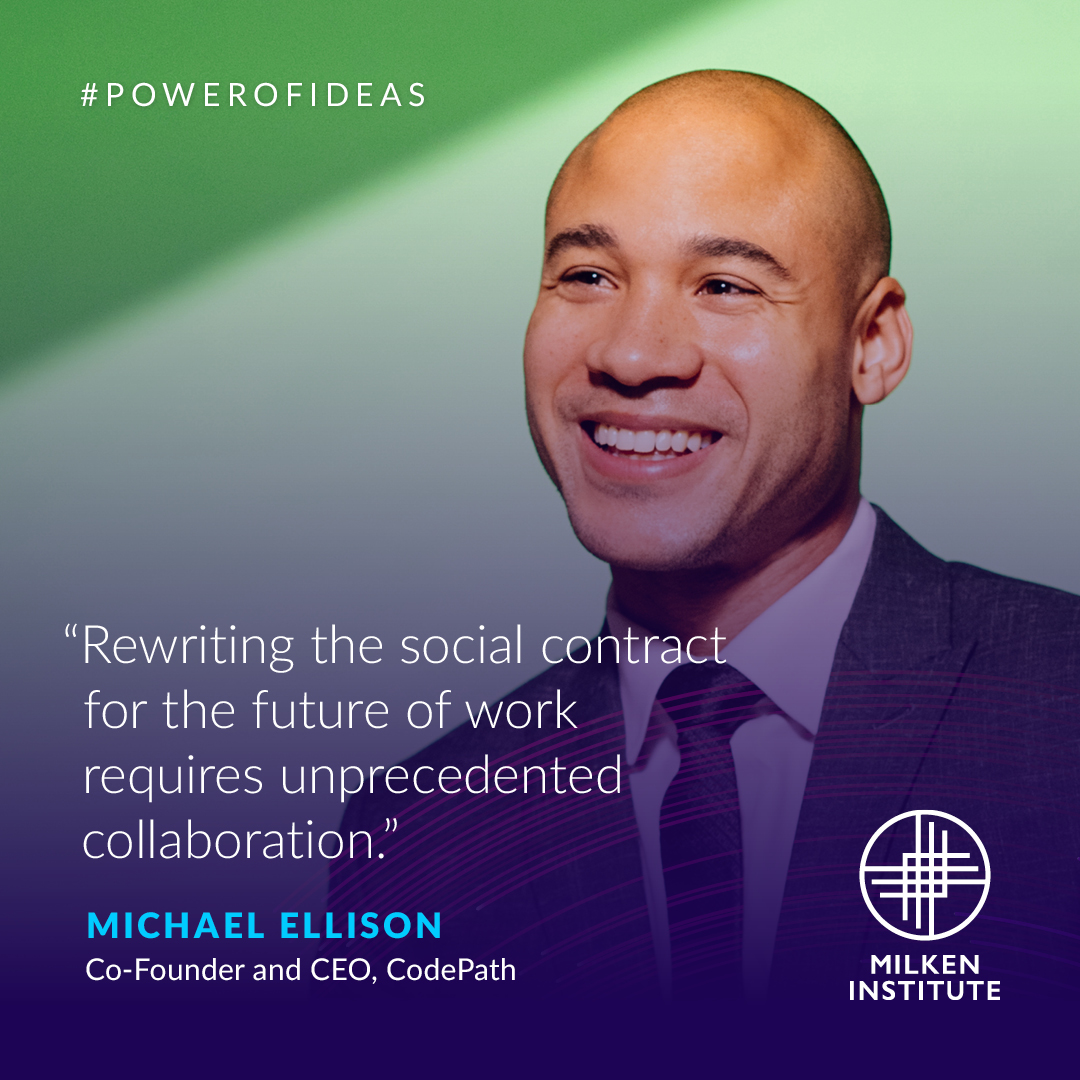 Co-Founder and CEO of <a href="/codepath/">CodePath</a>, <a href="/MichaelwEllison/">Michael Ellison</a>, writes for our Global Conference #PowerofIdeas series about reimagining systems change for an AI-driven economy.

Read Michael's full essay: milkeninstitute.org/content-hub/po…

Find the entire collection: milkeninstitute.org/events/global-…

#MIGlobal