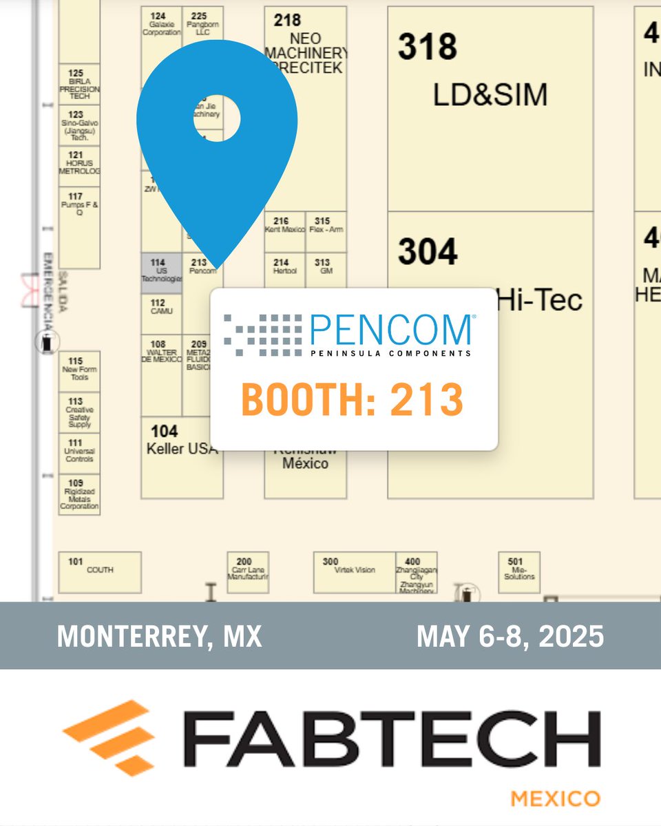 🇲🇽 ¡Nos vemos en FABTECH Mexico!

We’re headed to FABTECH MX — stop by Booth #213 to see our latest in fastener and insertion solutions.

🎯 Precision. Performance. PENCOM.

#FABTECHMexico #PENCOM #Manufacturing #Fasteners #Automation #Machines #Insertion #Engineering #Rivets