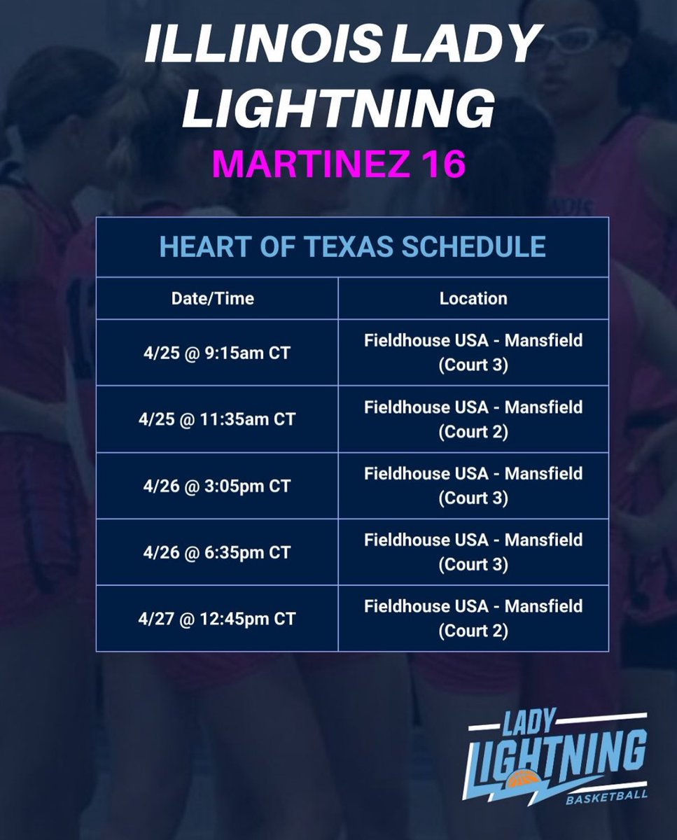 Gianna LaVecchia (@glavecchia1) on Twitter photo Looking forward to a great weekend in Mansfield, Texas!! Let’s go <a href="/LadyLightningIL/">IL Lady Lightning</a> !! <a href="/SelectEventsBB/">Select Events Basketball</a> #power24 <a href="/MaineSouthGBB/">Maine South Girls' Basketball</a> Looking forward to a great weekend in Mansfield, Texas!! Let’s go <a href="/LadyLightningIL/">IL Lady Lightning</a> !! <a href="/SelectEventsBB/">Select Events Basketball</a> #power24 <a href="/MaineSouthGBB/">Maine South Girls' Basketball</a>