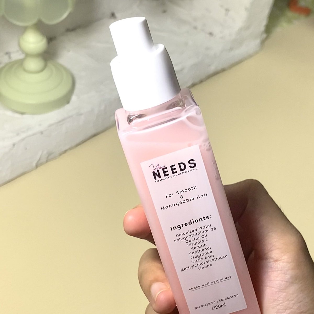 Sebelum ni, Needs gave us soft &amp; wangi hair✨ 

Dia tak cuma wangi - dia rawat rambut sekali. Lembutkan rambut, heat protectant, &amp; kurangkan kerosakan rambut warna/bleach. It's a hair perfume+treatment in one!🥰 

Keratin Hair Spray Serum: s.shopee.com.my/8zrvQK3ZBa
