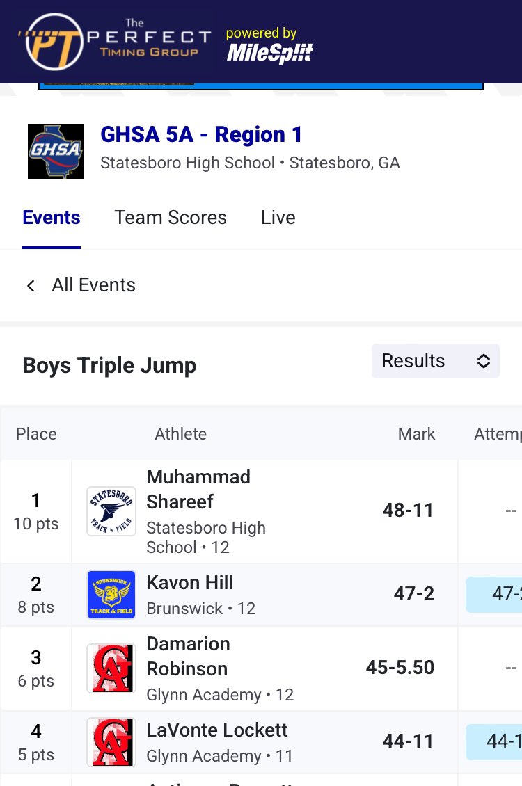 BigMo_4444's tweet photo. Congratulation to the  2x back to back GHSA triple jump state champ  Muhammad Shareef /Statesboro High school on winning his 3rd region championship !!💪🏾💪🏾💪🏾.  @Muhammadis0714 @AmyDeem @AuburnTFXC @GamecockTrack @LSUTrackField  @UNCTrack_Field @FSU_Track @GT_trackNfield https://t.co/xMCcRVNPCR