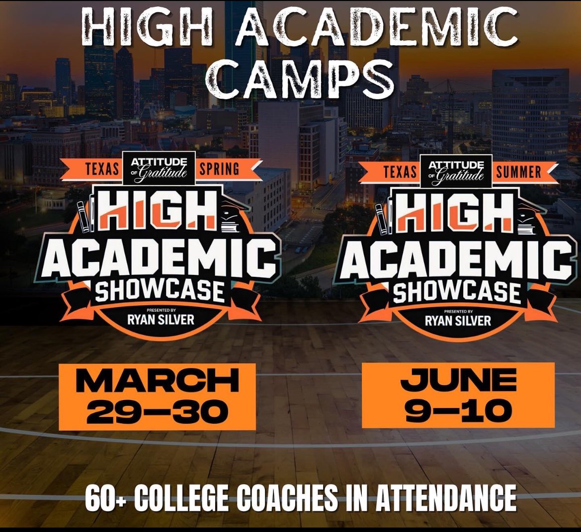TPT Recruits (@theplayerstribe) on Twitter photo TX Summer High Academic Showcase <a href="/aog_events/">Attitude of Gratitude National Events</a> <a href="/RyanSilver1/">Ryan Silver</a> <a href="/coachsmartin310/">Coach Scott Martin</a> <a href="/davidghoops/">David G</a>
📅 June 9–10
📍 Duncanville Fieldhouse
🔗 Register: attitudeofgratitude.com/texas-summer-h…
Contact (972) 977-1125 for a discount code for your players. TX Summer High Academic Showcase <a href="/aog_events/">Attitude of Gratitude National Events</a> <a href="/RyanSilver1/">Ryan Silver</a> <a href="/coachsmartin310/">Coach Scott Martin</a> <a href="/davidghoops/">David G</a>
📅 June 9–10
📍 Duncanville Fieldhouse
🔗 Register: attitudeofgratitude.com/texas-summer-h…
Contact (972) 977-1125 for a discount code for your players.