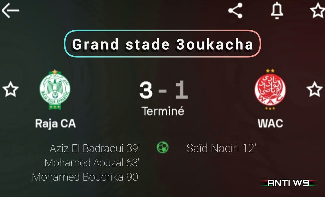 Aqwad match ou ba9i retour