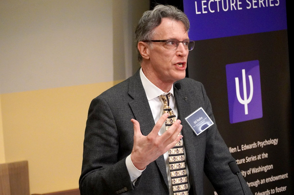 Fantastic discussion last night for 17th Annual Allen L. Edwards Psychology Lecture Series! Drs. Abigail Marsh, Kristen Hawkes, John Marzluff &amp; Andrew Meltzoff discussed the science of altruism, w/ help from moderator Bill Radke. Thanks to Bill, our panelists, &amp; all who attended!