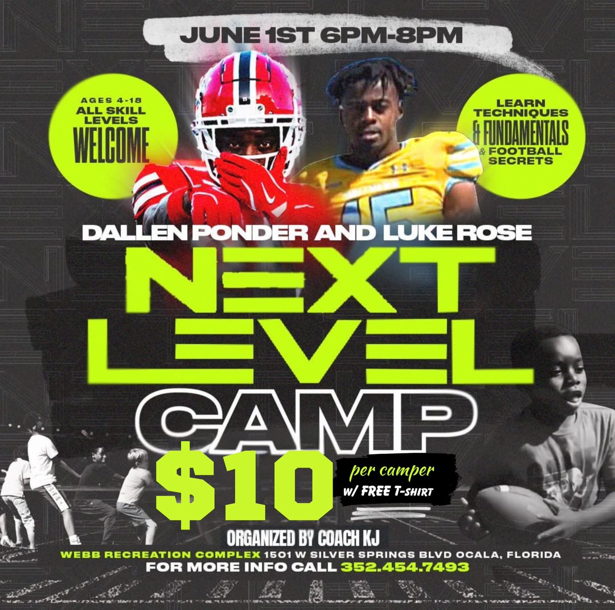 DallenPonder's tweet image. I will be home serving in my community helping Young Athletes Develop! Let’s Go!