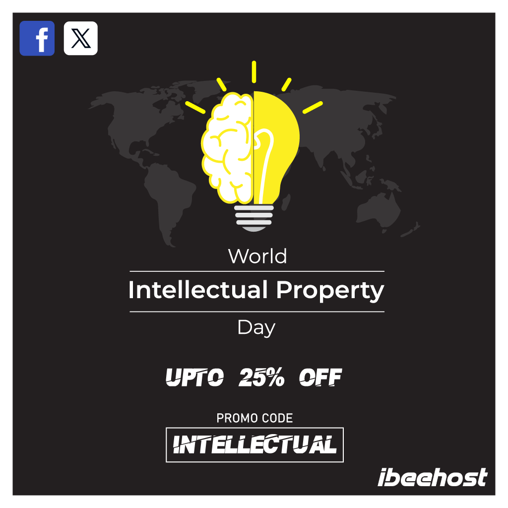 ibeehost's tweet photo. Celebrate #WorldIPDay with us! 🧠
Get up to 25% OFF – use code INTELLECTUAL 🎁
📌 Offer valid for a limited time.
Secure your innovations today! - https://t.co/RhaR4WjGnE
#IPDay #Innovation #StartupTools #Promo https://t.co/Ytvw0l7f6m