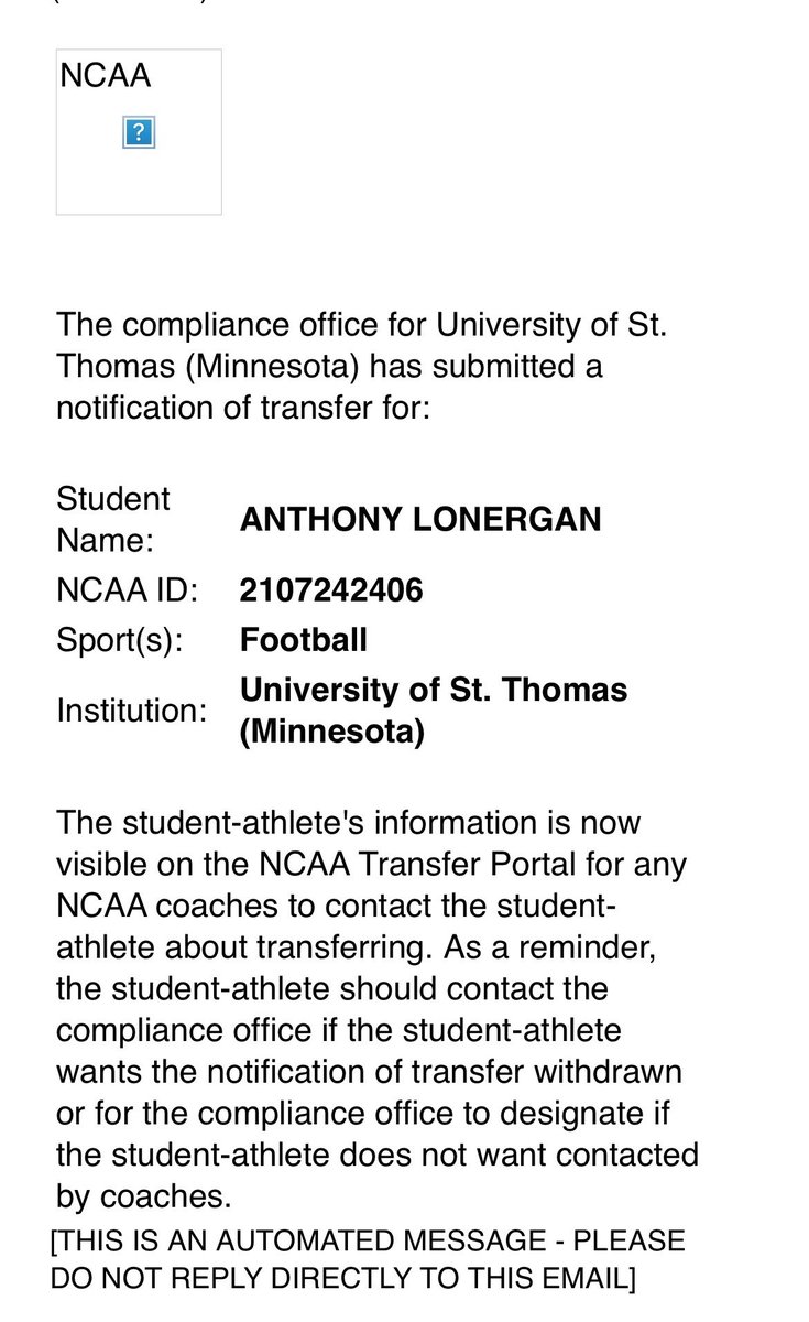 Officially in the transfer portal!