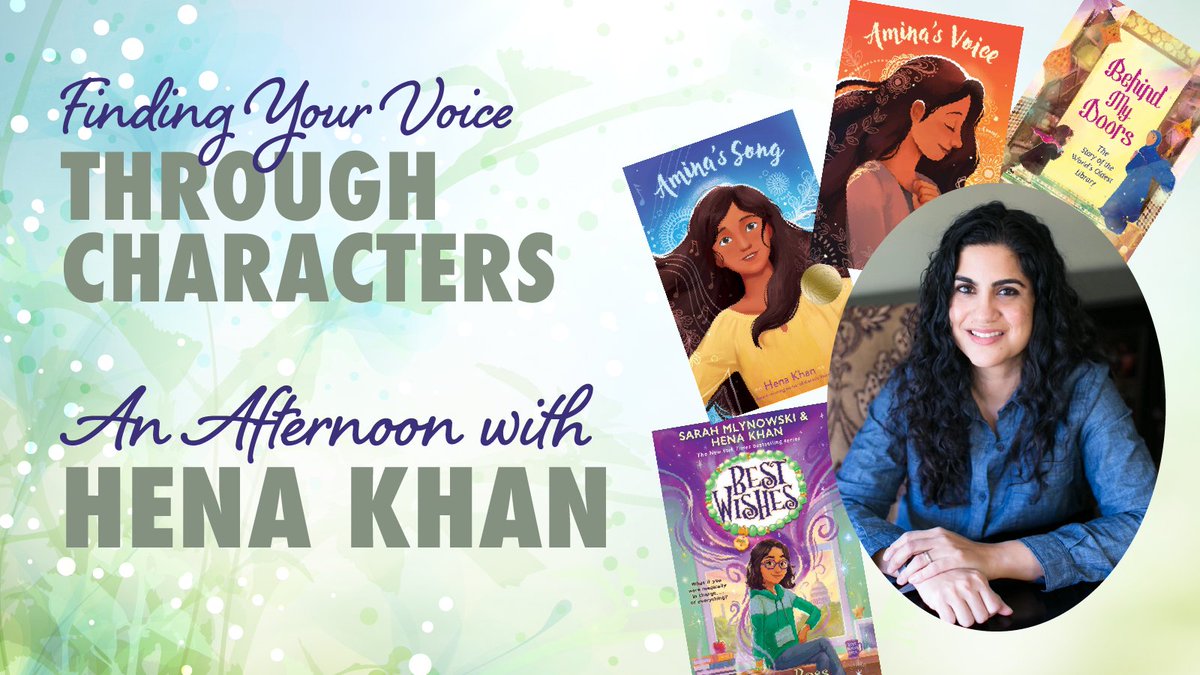 Join the award-winning author of "Amina’s Voice," "Amina’s Song" Hena Khan at Culmore Library on Saturday, May 3 as she empowers young writers to believe in their own voices and write about what matters to them. 

Register: bit.ly/FCPL_HenaKhan.