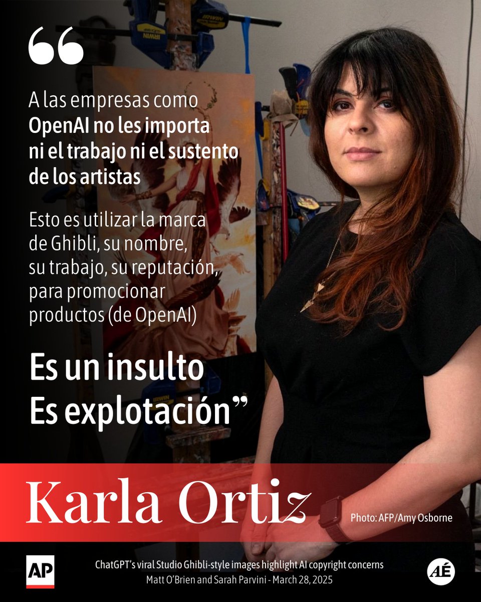 La IA generativa amenaza el sustento de un número incalculable de artistas de todas las disciplinas. El hecho de que una tecnología sea nueva no significa que justifique la violación a gran escala de los derechos de los creadores y del público. Basta de romantizar la explotación.