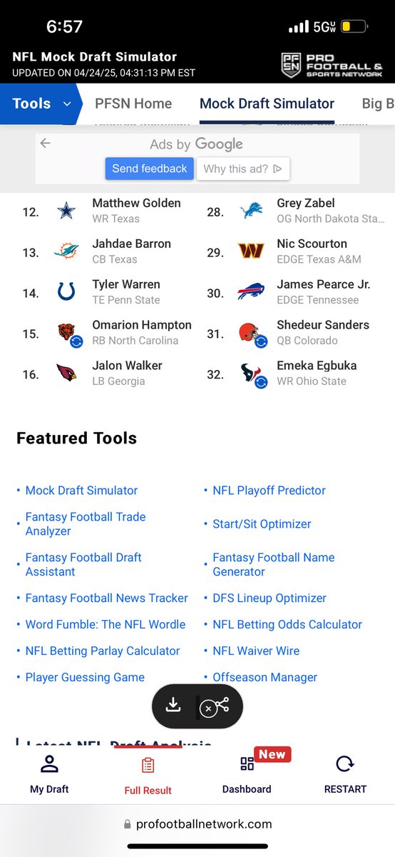 Predictions for tonight’s first round