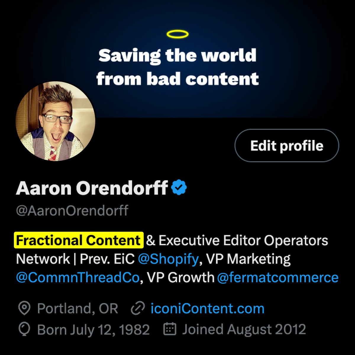 AaronOrendorff's tweet image. As of today, I’m a free agent.
Sort of.
A few weeks ago, I went to my boss + his boss with a pitch: “What if I only did the things I love doing? Because I’m pretty sure those are the same things with the most obvious value to FERMÀT?”
I was scared. Very scared.
To my delight,…