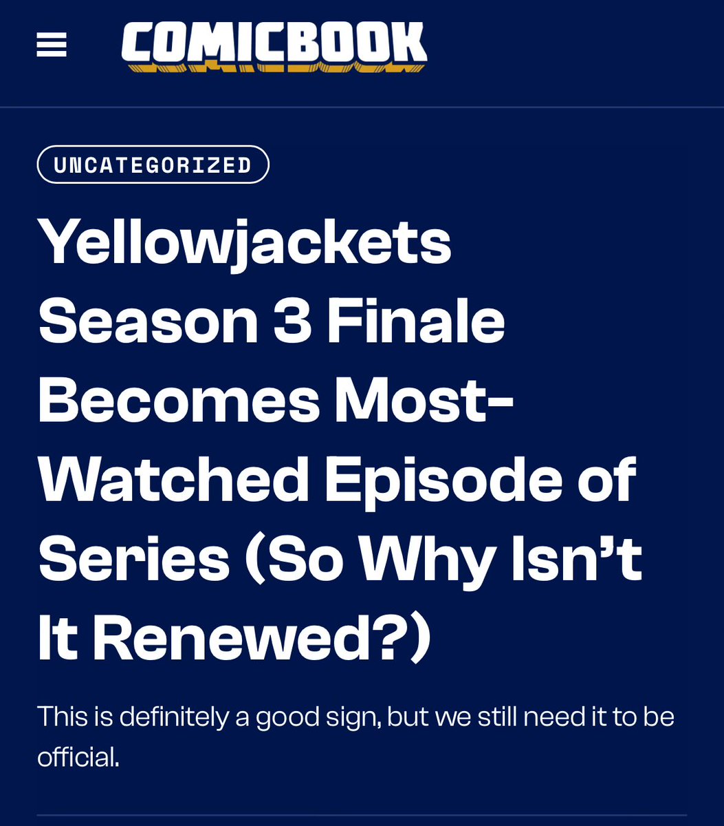 thank you comicbook dot com i couldn’t agree more